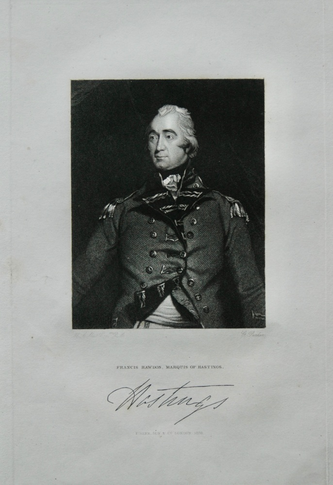Francis Rawdon, Marquis of Hastings.  1830.