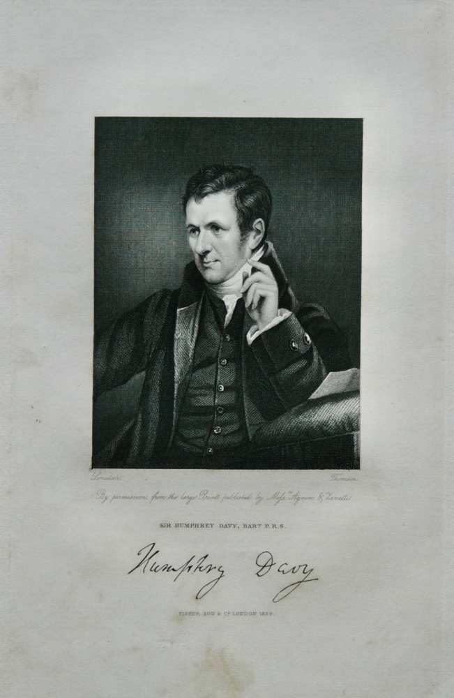 Sir Humphrey Davy, Bart. P.R.S.  1830.