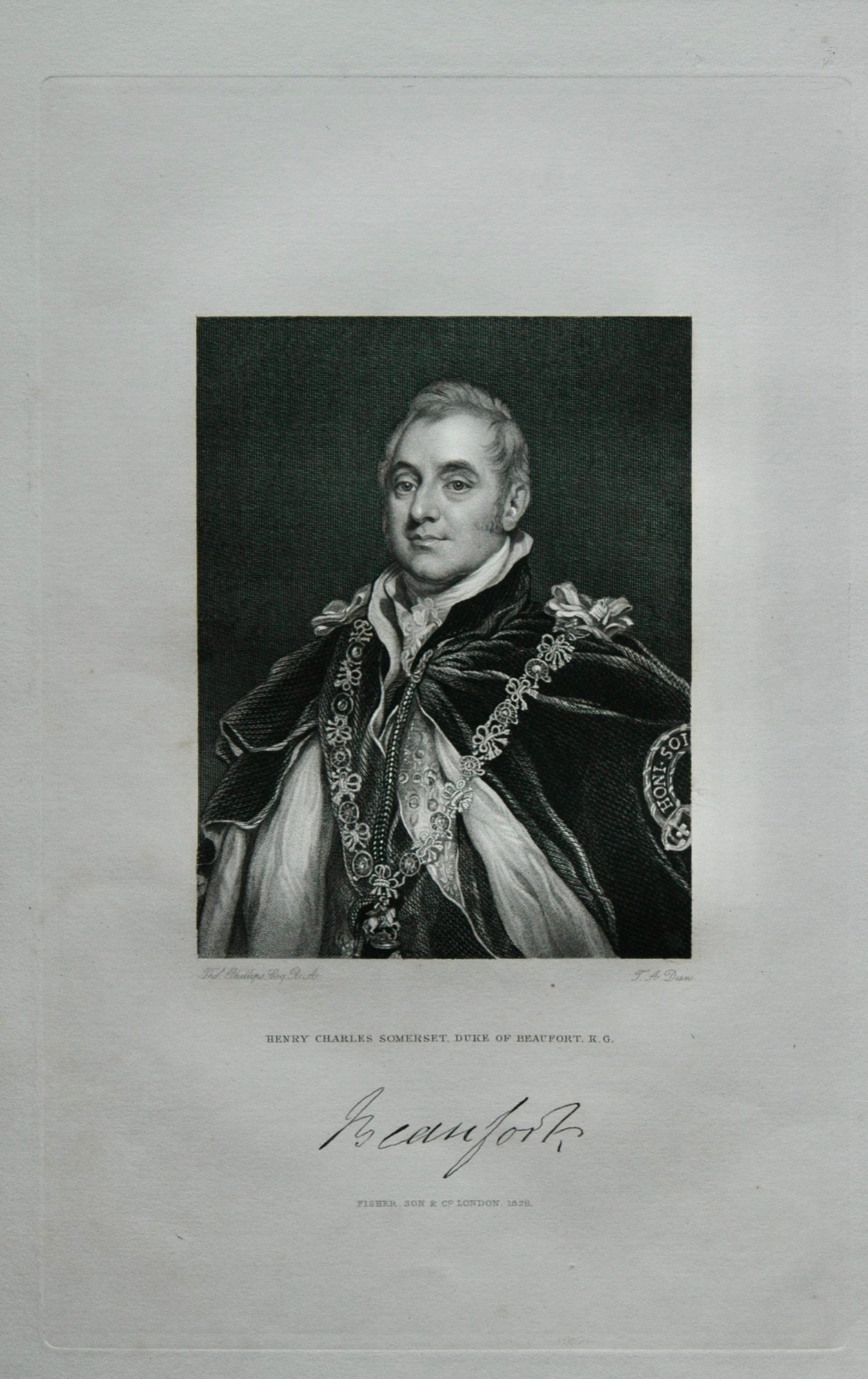 Henry Charles Somerset, Duke of Beaufort, K.G. 1830.
