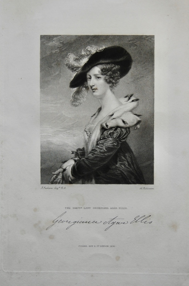 The Hon. Lady Georgina Agar Ellis.  1830.