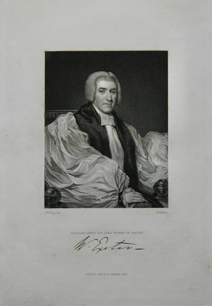 William Carey, D.D. Lord Bishop of Exeter.  1830.