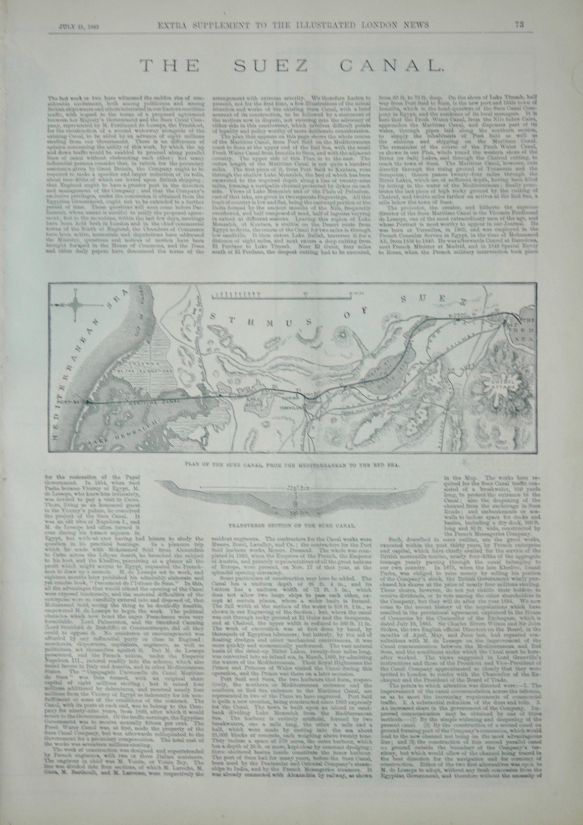 The Suez Canal, 1883