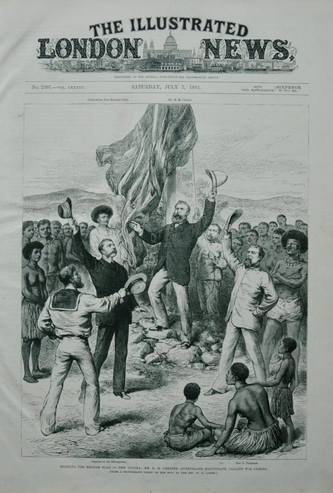 Hoisting the British Flag in New Guinea - 1883