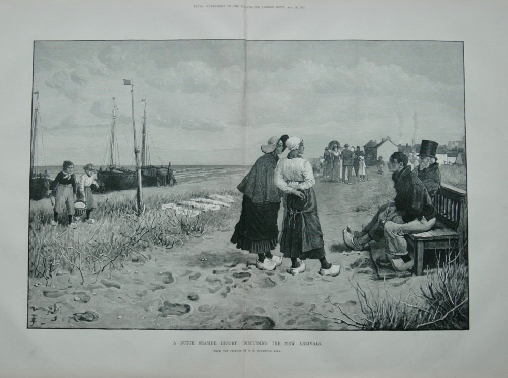 A Dutch Seaside Resort : Discussing the new Arrivals.  1883