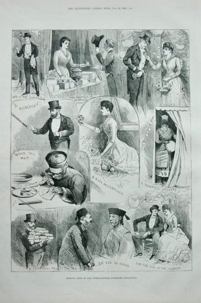 "Evening Fete at the International Fisheries Exhibition" 1883