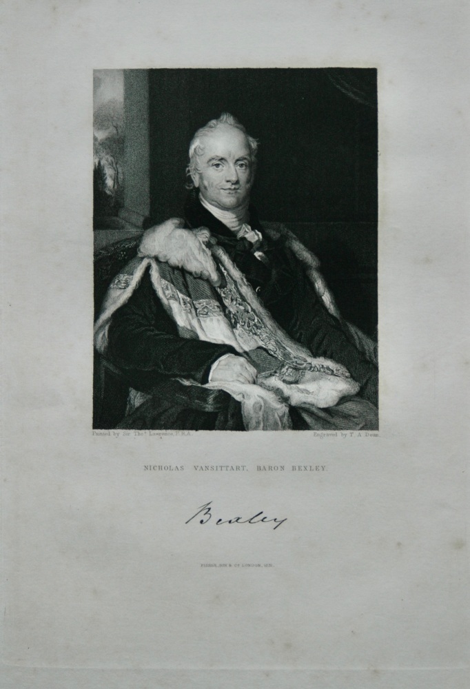 Nicholas Vansittart,  Baron Bexley.  1832.