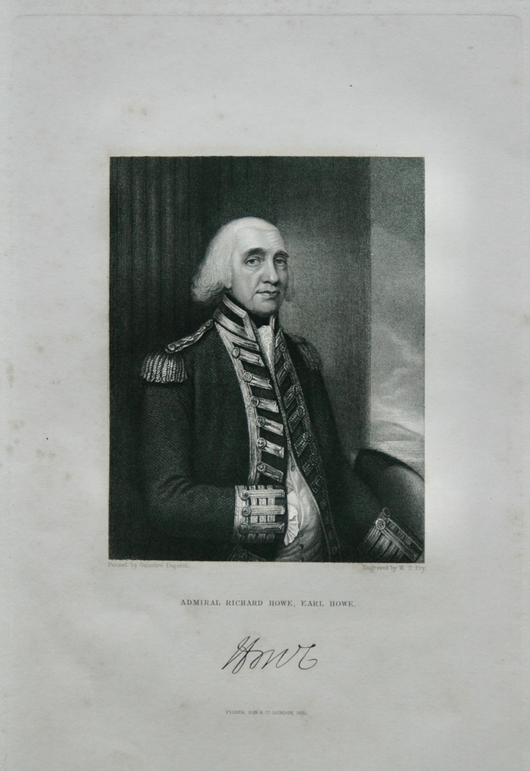 Admiral Richard Howe,  Earl Howe.  1832.