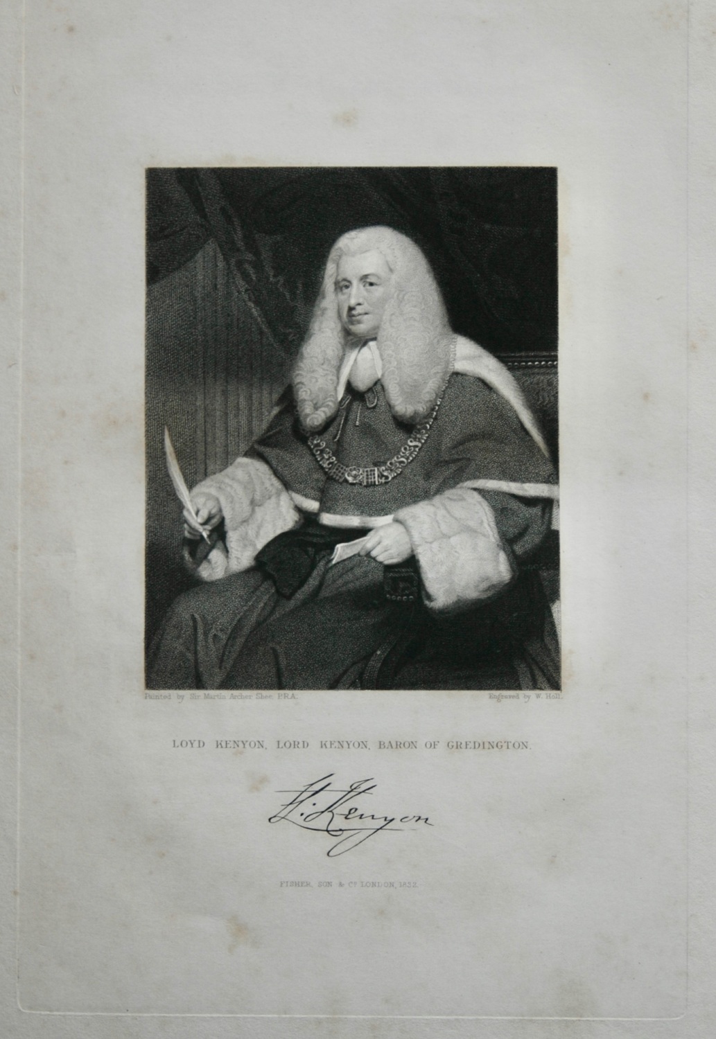 Lord Kenyon, Lord Kenyon, Baron of Gredington.  1832.