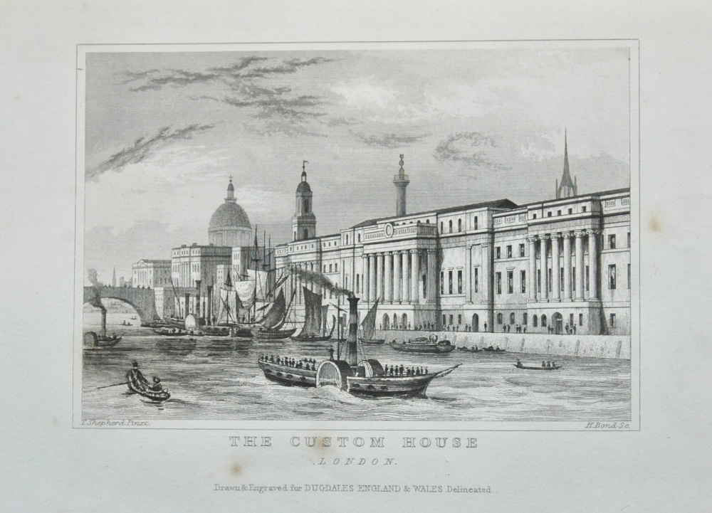 The Custom House. London.  1845.