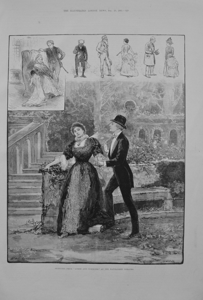 "Lords and Commons" at Haymarket Theatre, 1883