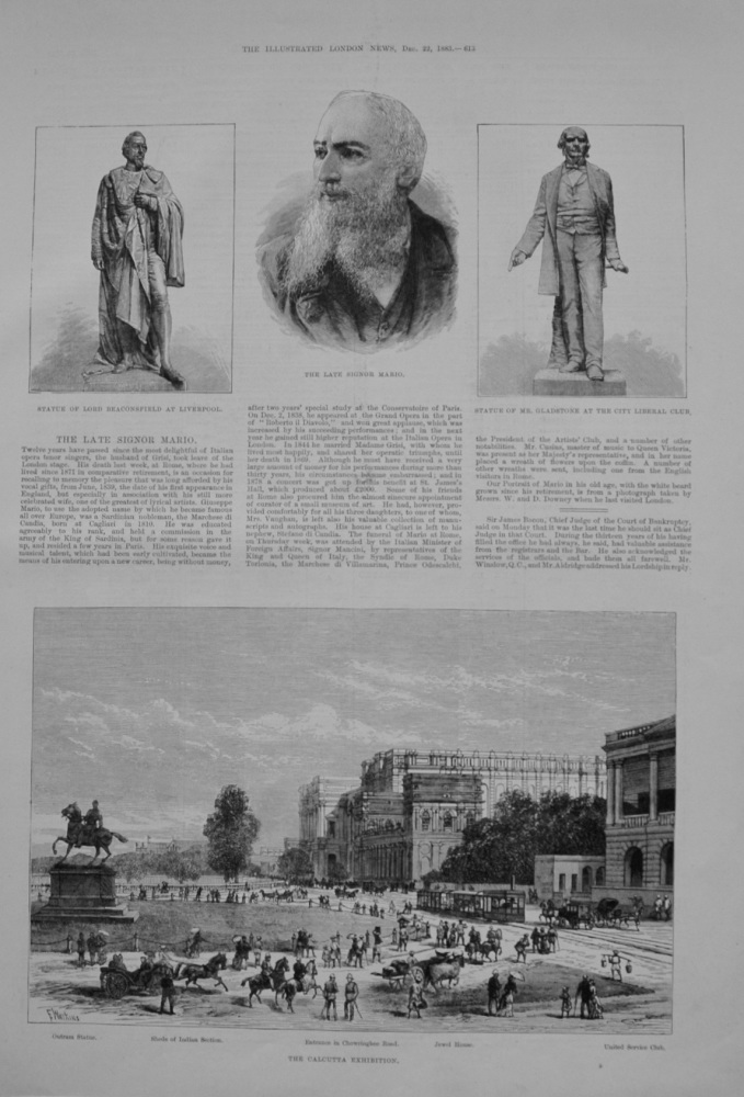 The Late Signor Mario - 1883