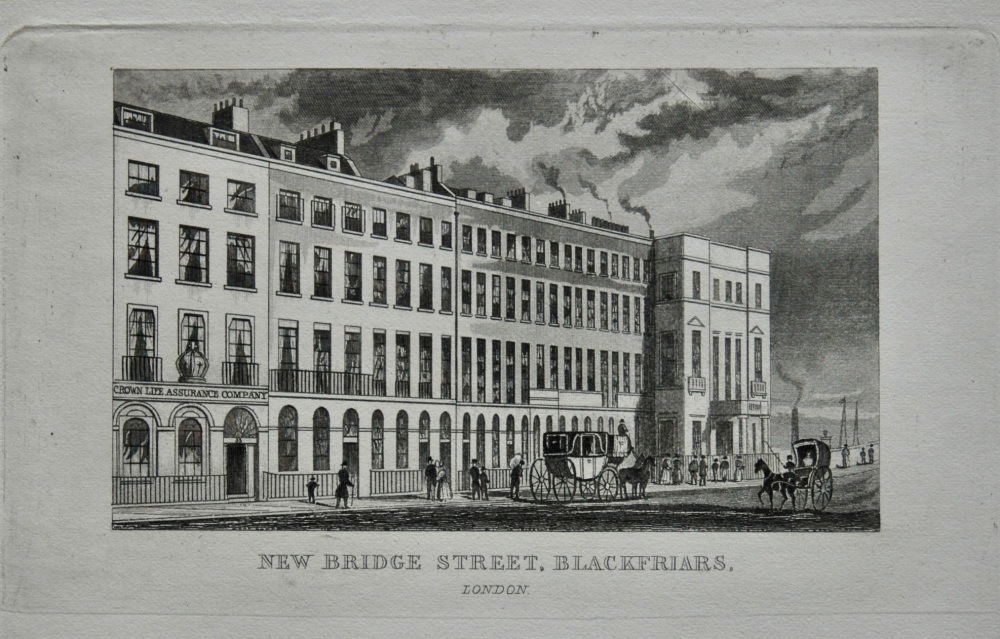 New Bridge Street, Blackfriars, London.  1845.