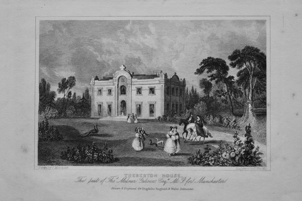 Theberton House. The Seat of Thos. Milner Gibson. Esq. M.P. for Manchester.  1845.