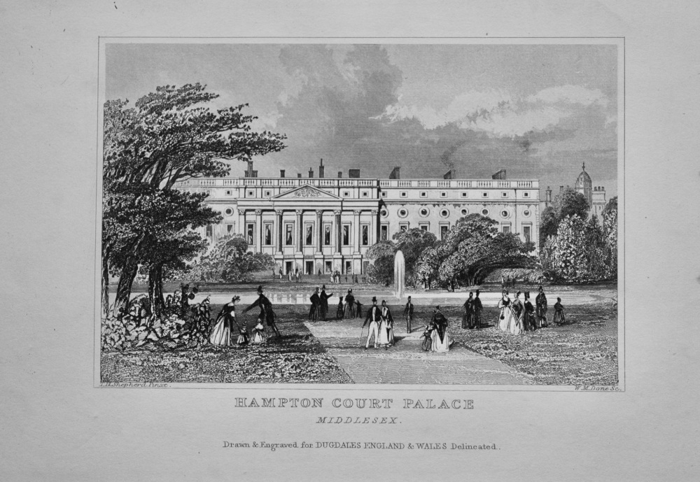 Hampton Court Palace. Middlesex.  1845.