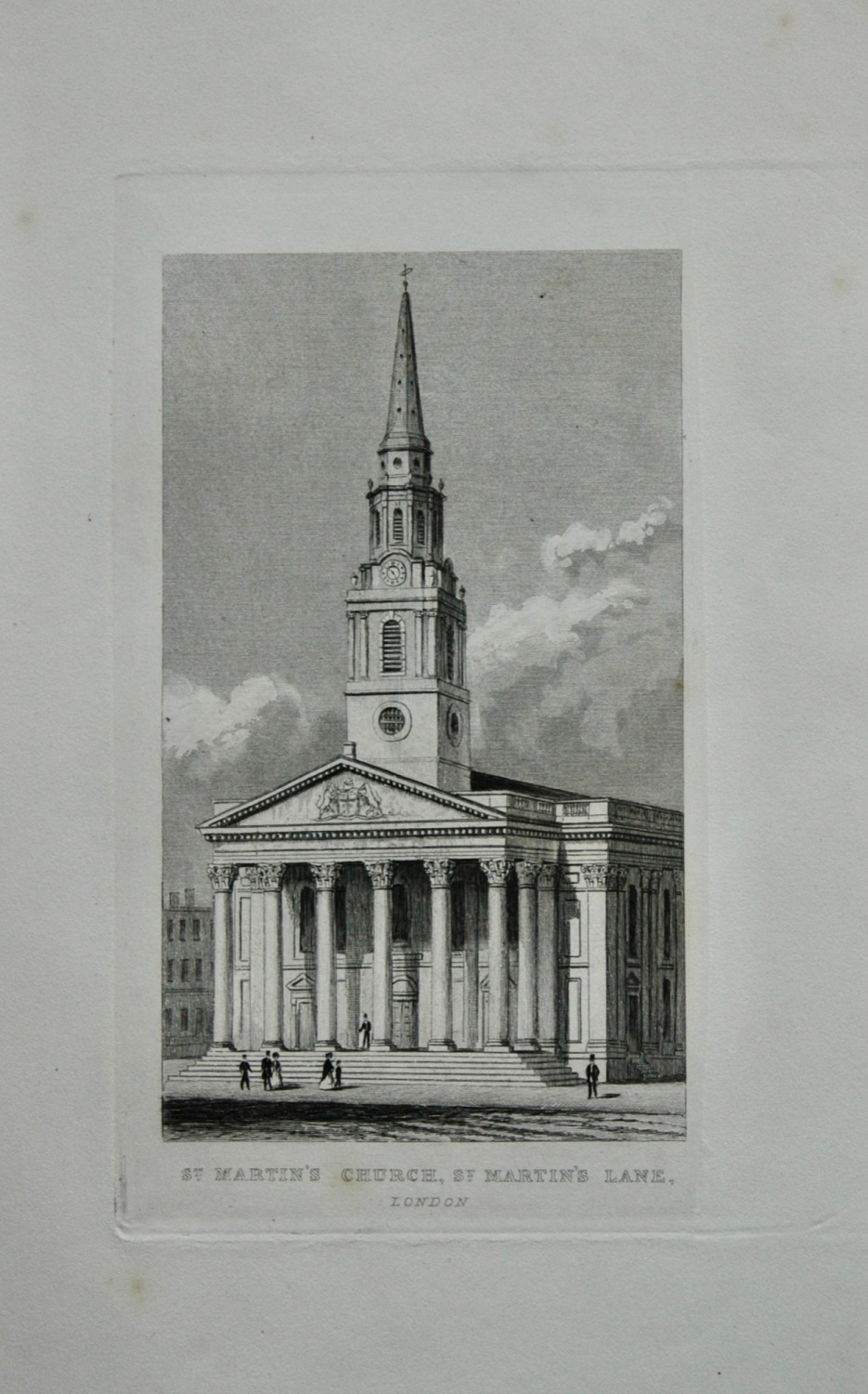 St. Martin's Church,  St. Martin's Lane, London.  1845.