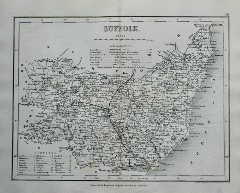Suffolk.  (Map)  1845.