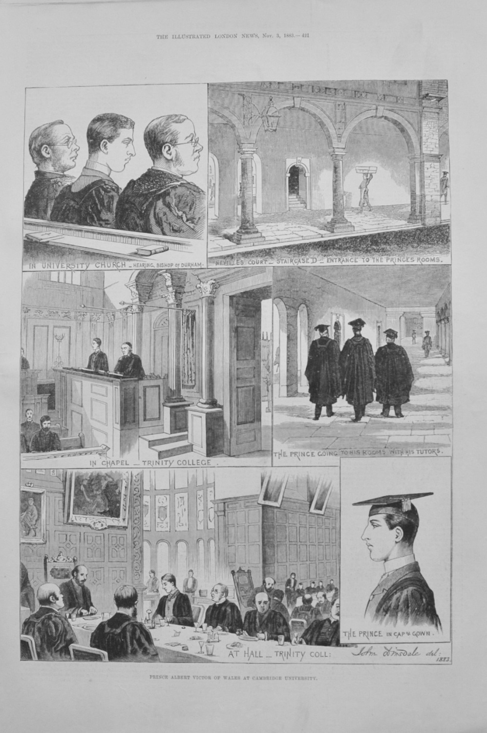 Prince Albert at Cambridge - 1883