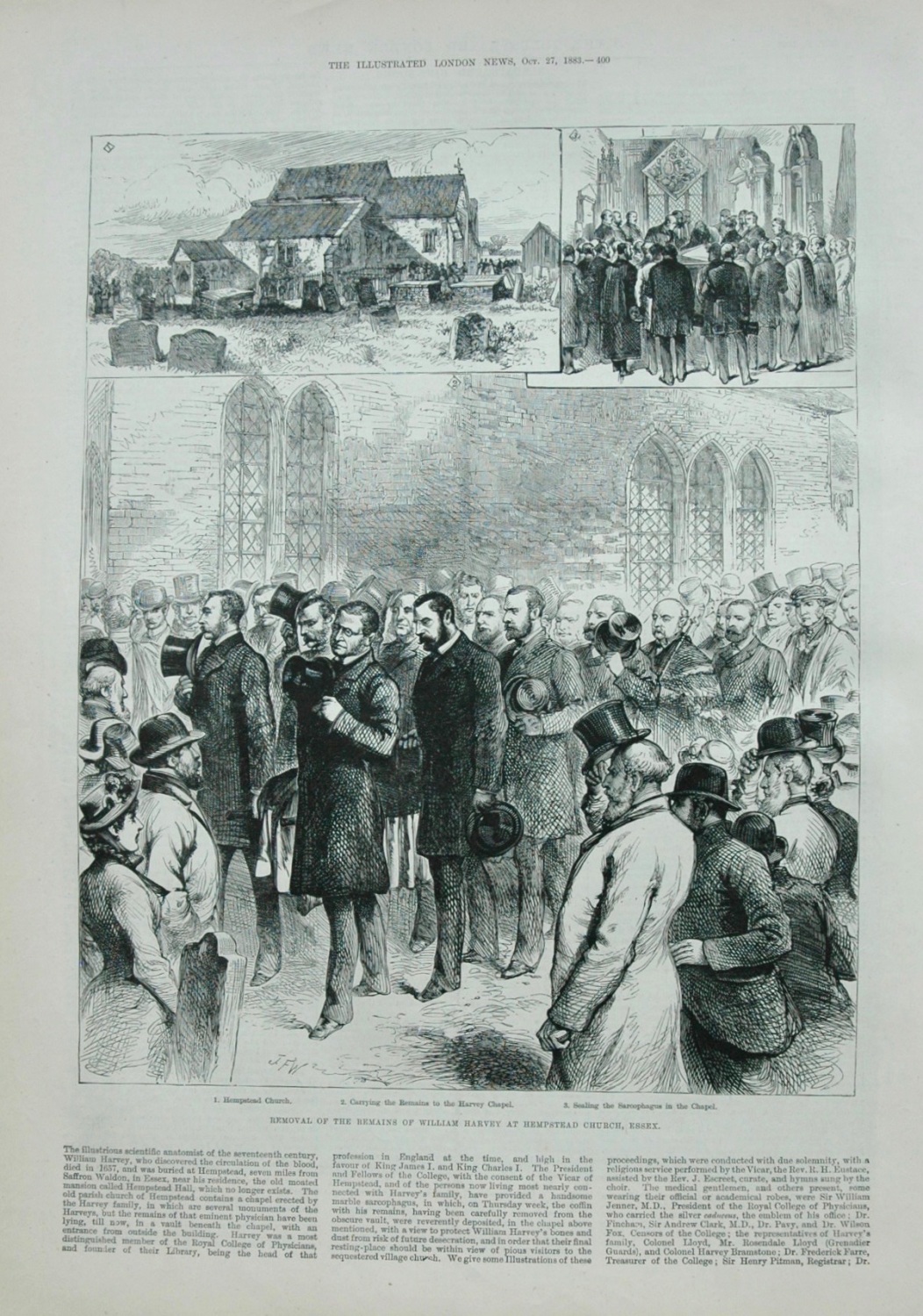 Removal of Remains of William Harvey - 1883