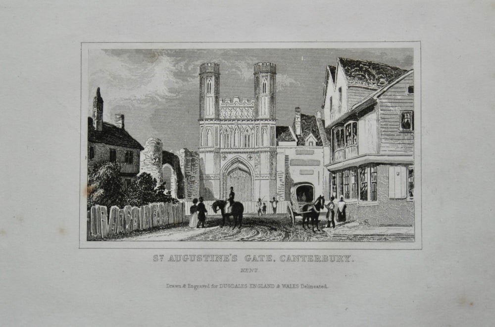 St. Augustine's Gate, Canterbury, Kent.  1845.