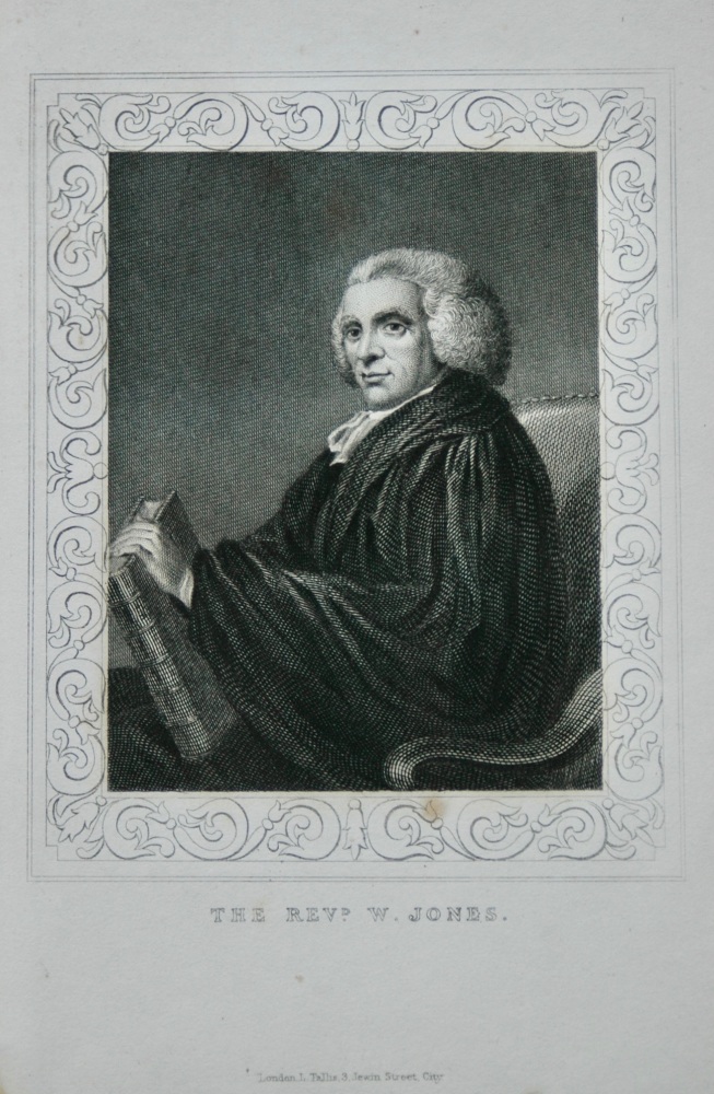The Rev.d W. Jones.  1845.
