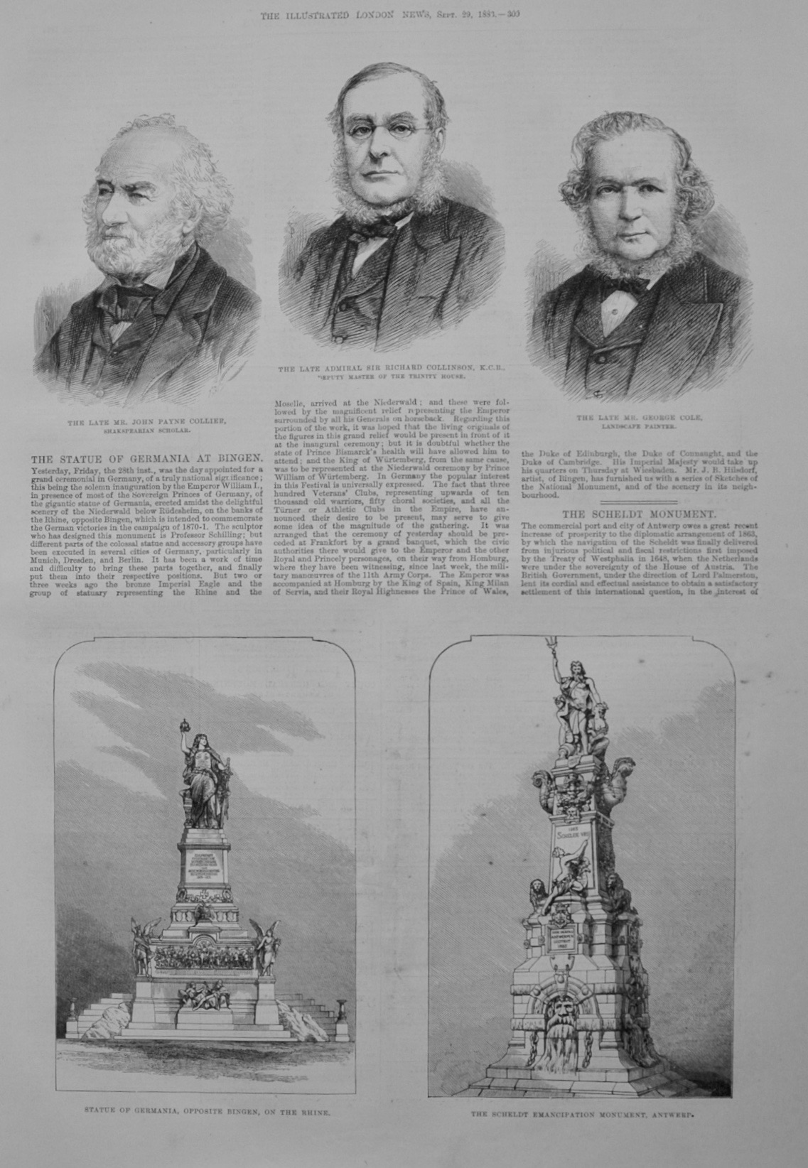 The Statue of Germania at Bingen - 1883
