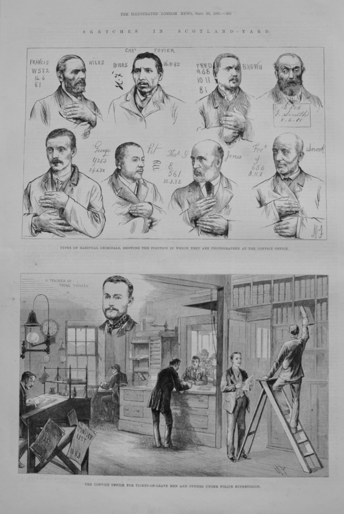 Sketches in Scotland Yard. - 1883.