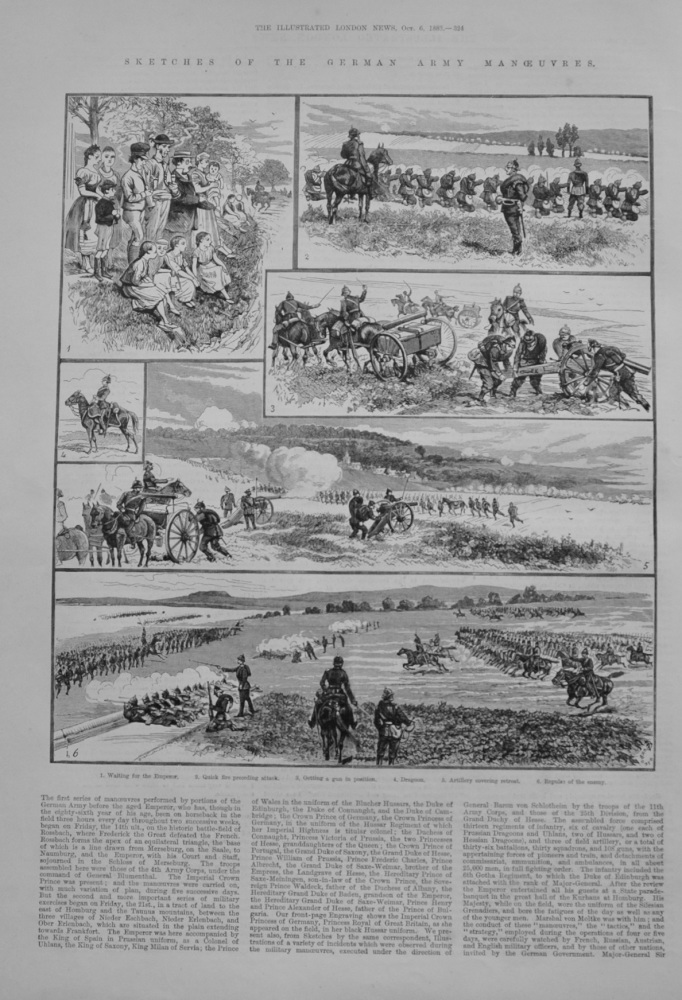 Sketches of the German Army Manouvres - 1883