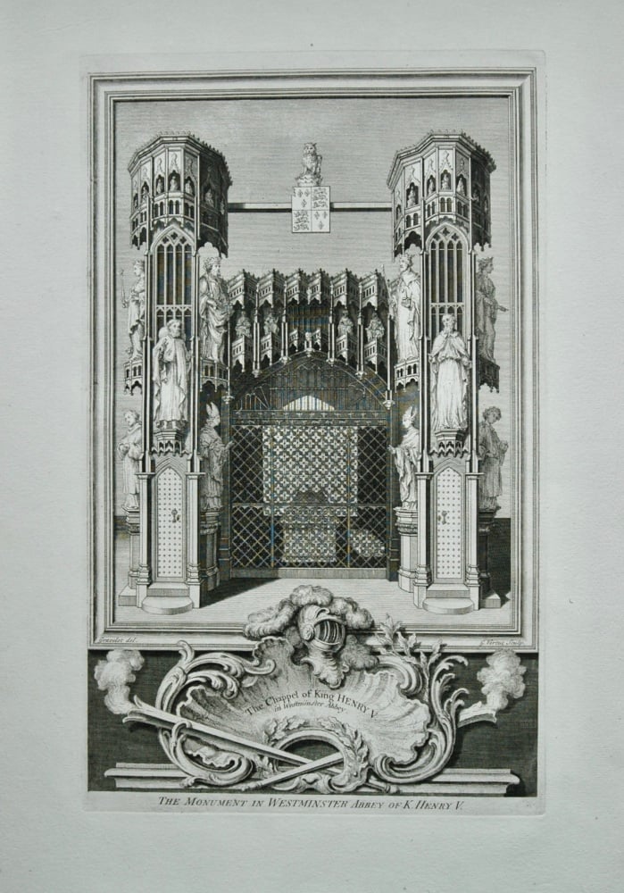 Monument in Westminster Abbey of King Henry V.  1736.
