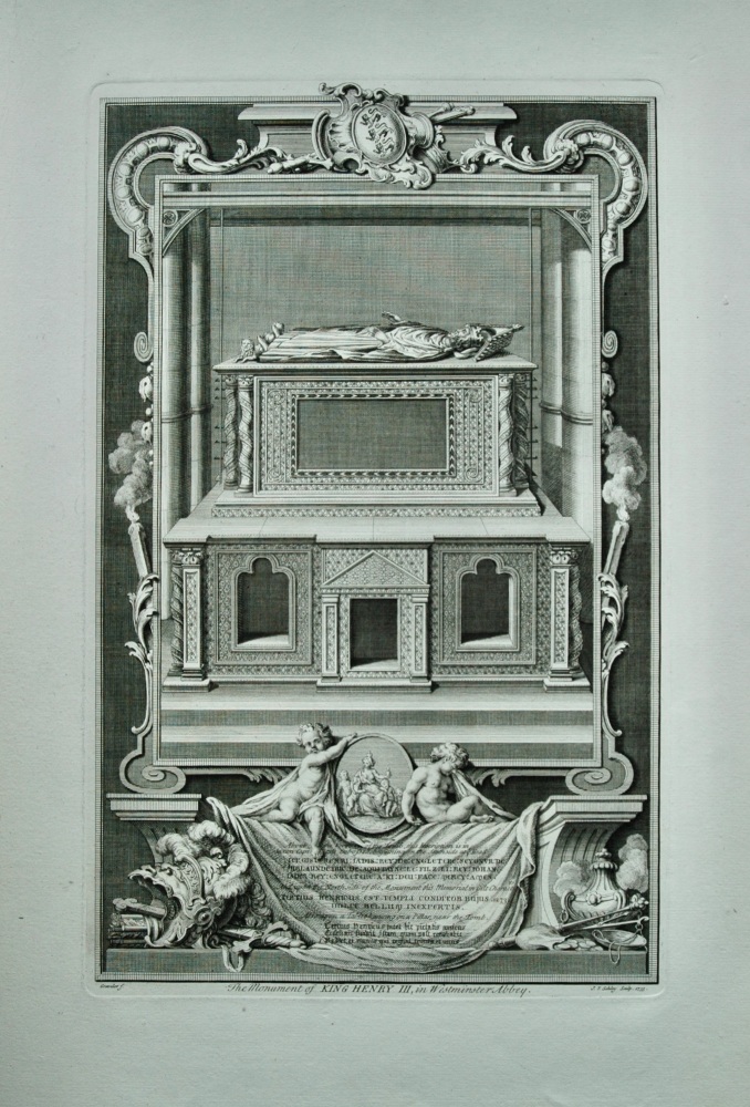 Monument of King Henry III, in Westminster Abbey.  1736.