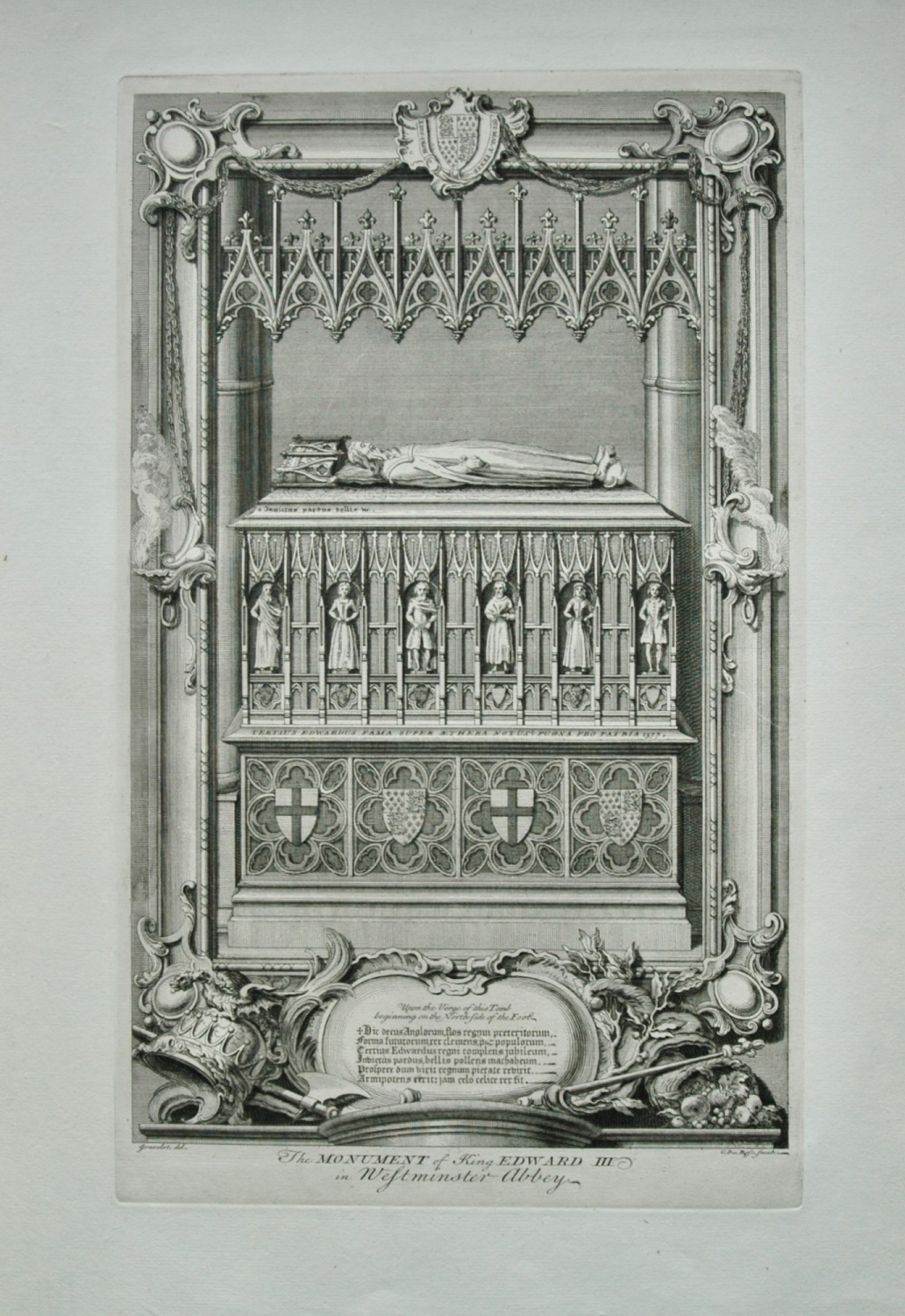 Monument of King Edward III. in Westminster Abbey.  1736.