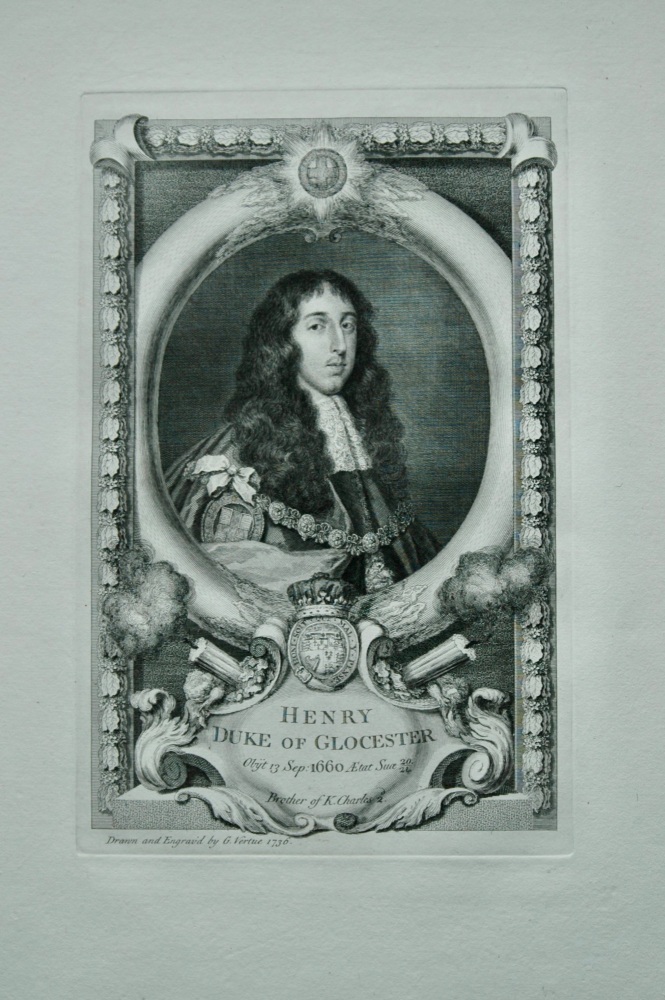 Henry Duke of Glocester. Brother of King Charles II.  1736.