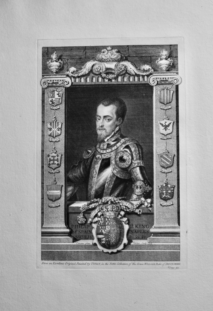Philip II. King of Spain Naples Sicilie &c. &c. &c.   1735.