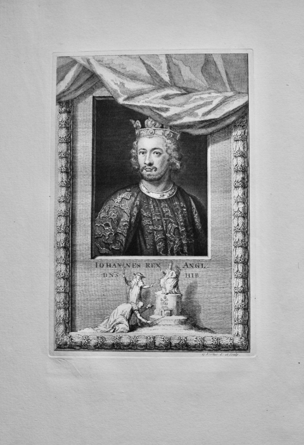 Iohannes Rex Angl  Dns  Hib.   1736.