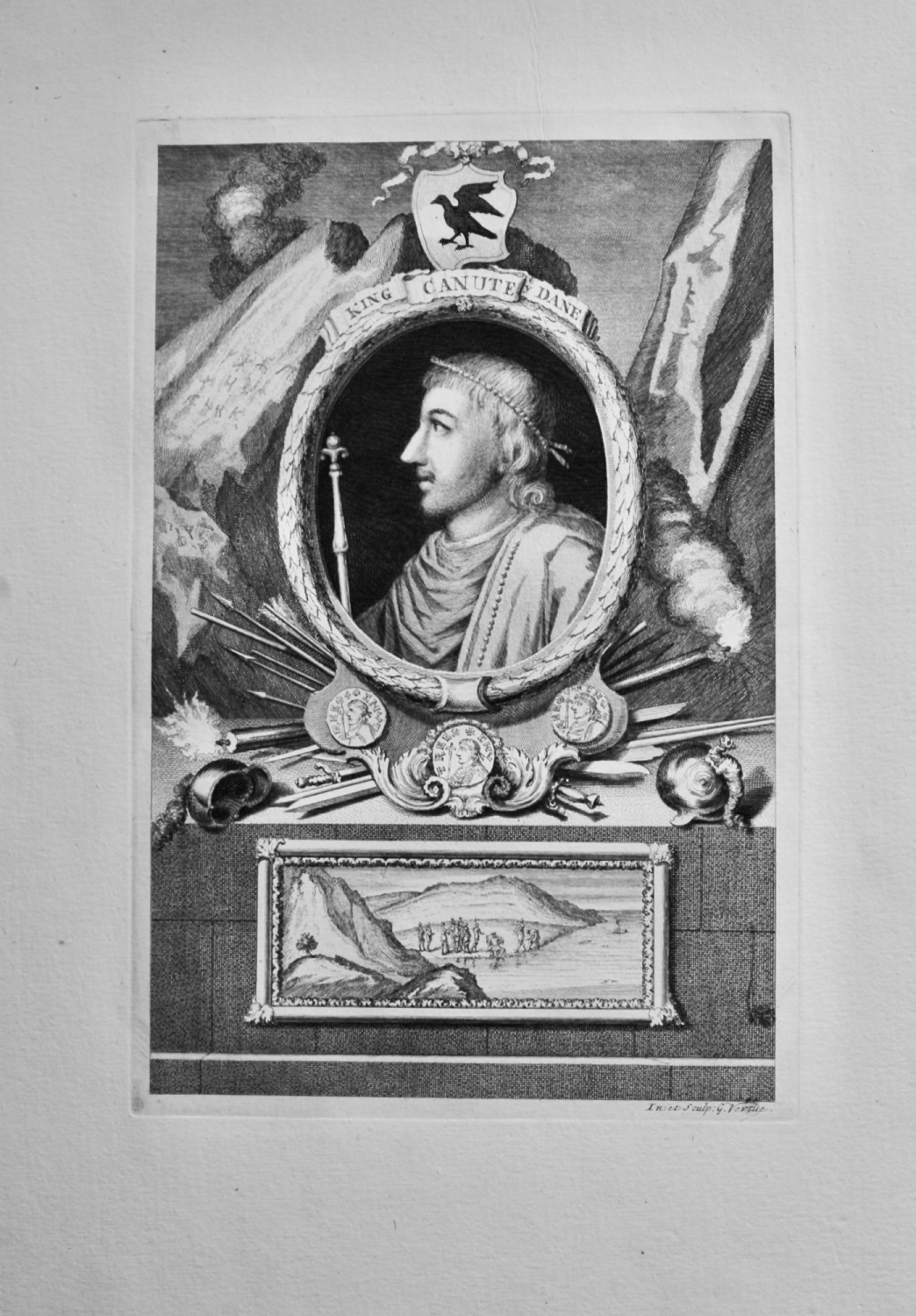 King Canute ye Dane.  1736.