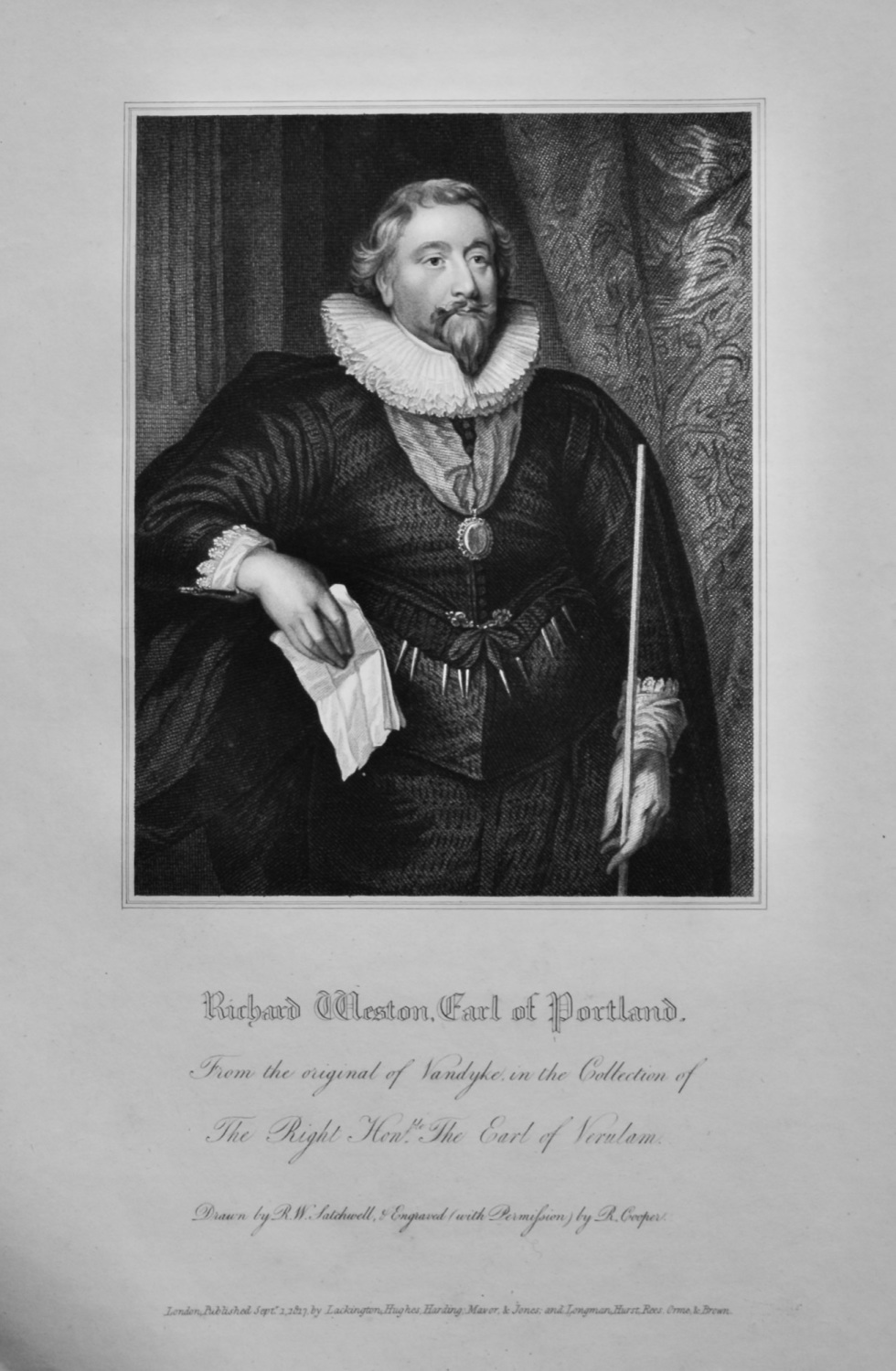 Richard Weston, Earl of Portland.  1821.