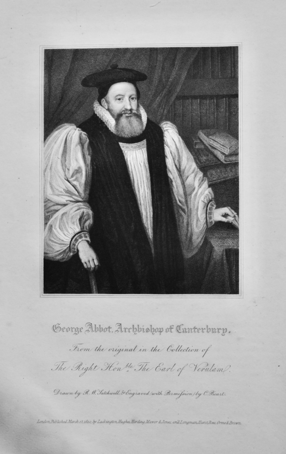 George Abbot,  Archbishop of Canterbury.  1821.