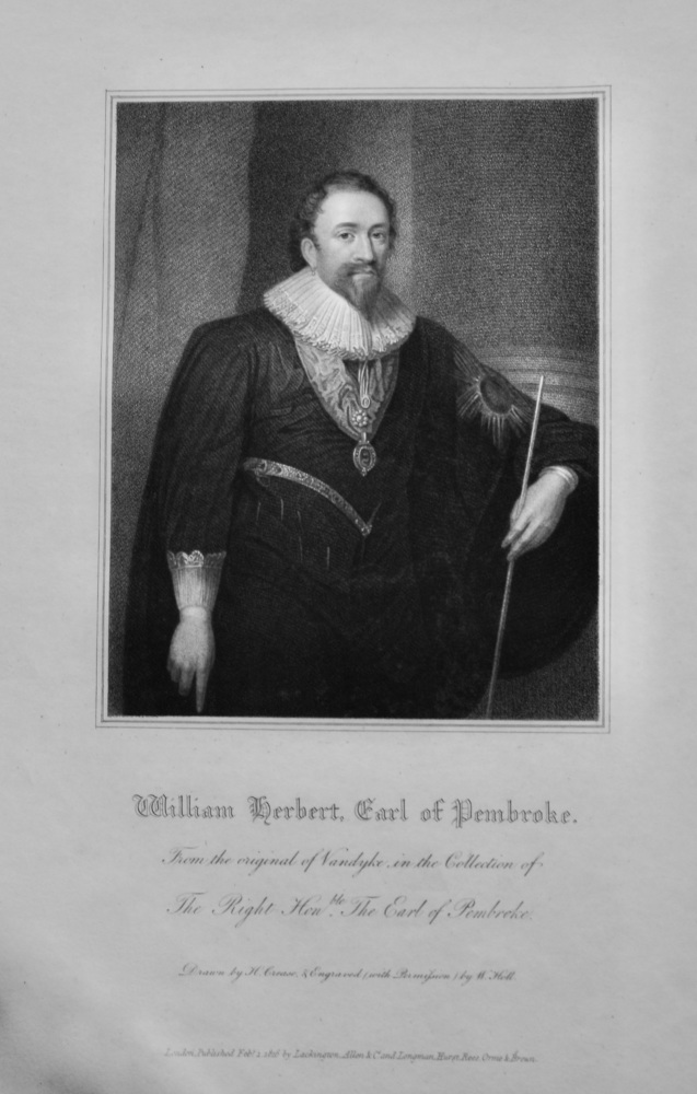 William Herbert, Earl of Pembroke.  1821.