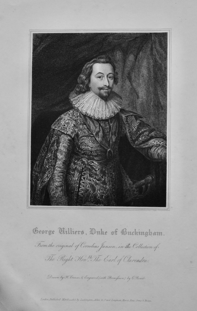 George Villiers, Duke of Buckingham.  1821.