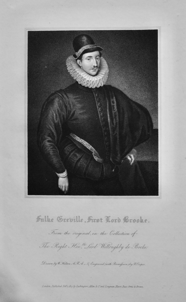 Fulke Greville, First Lord Brooke.  1821.