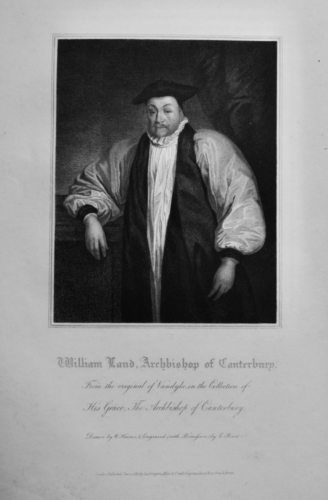 William Laud, Archbishop of Canterbury.  1821.