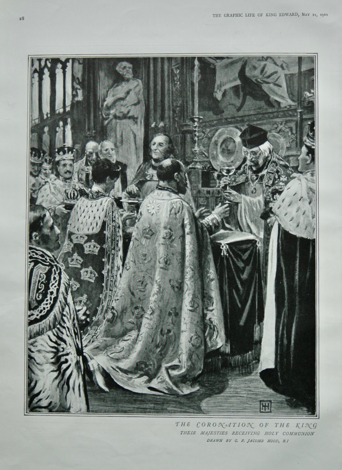 Coronation of the King : Their Majesties Receiving Holy Communion.  (King E