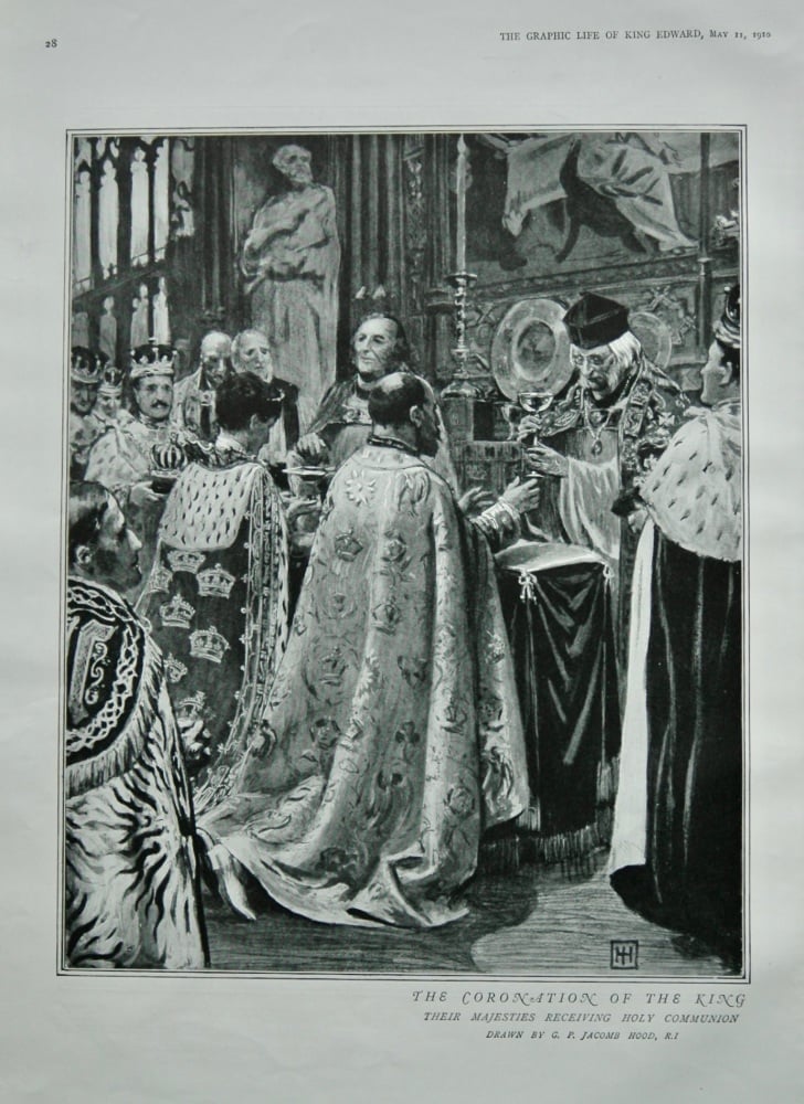 Coronation of the King : Their Majesties Receiving Holy Communion.  (King Edward VII).