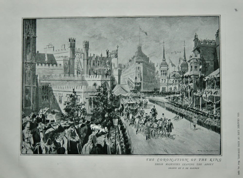 Coronation of the King : Their Majesties Leaving the Abbey. (King Edward VII.)