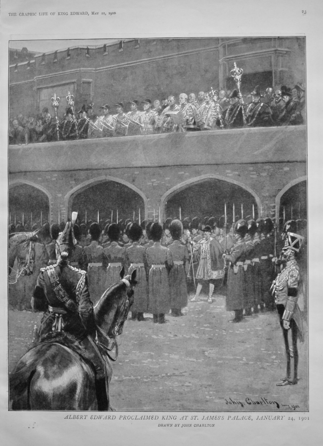 Albert Edward Proclaimed King at St. James's Palace, January 24th, 1901.