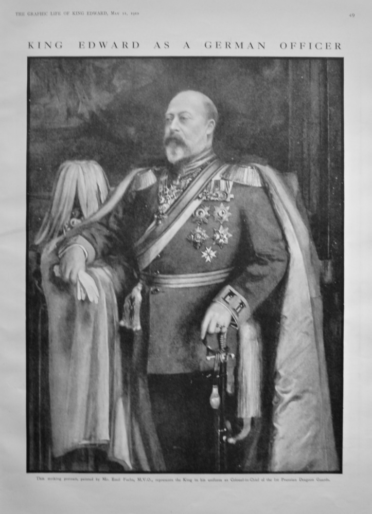 King Edward VII.  as a German Officer.