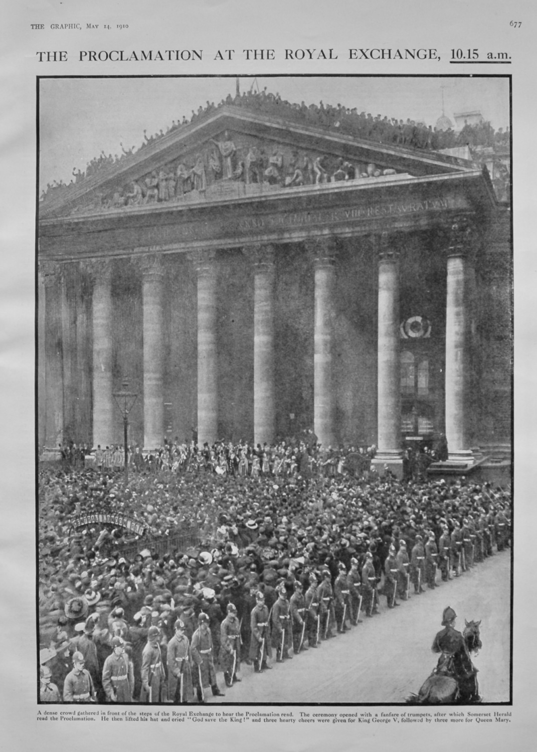 The Proclamation at the Royal Exchange,  10.15 a.m.  (King George V.)  1910