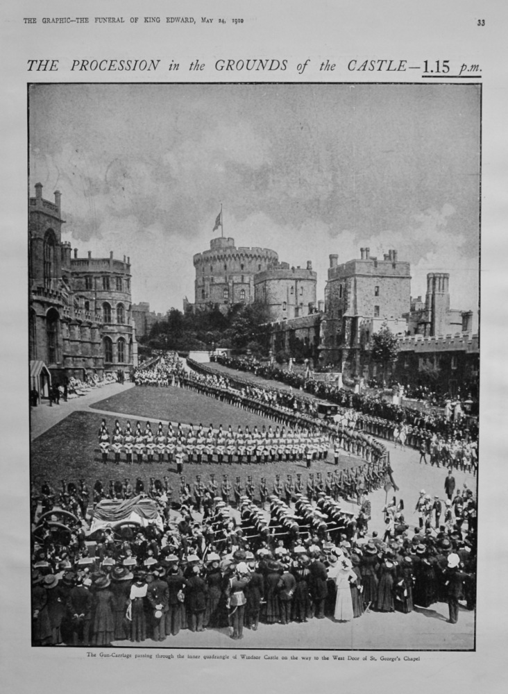 Procession in the Grounds of the Castle - 1.15 p.m.  (Funeral of King Edward VII.)