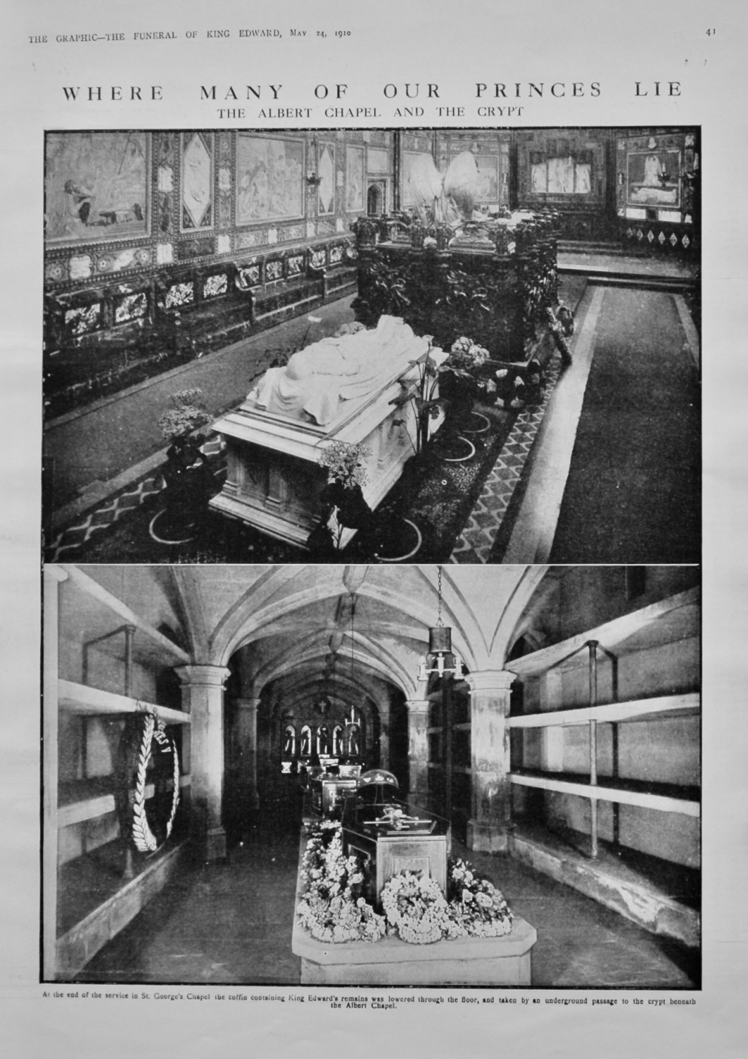 Where many of our Princes Lie : The Albert Chapel and the Crypt.  (Funeral 