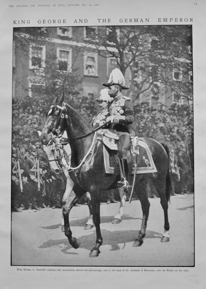 King George and the German Emperor. (Funeral of King Edward VII.)