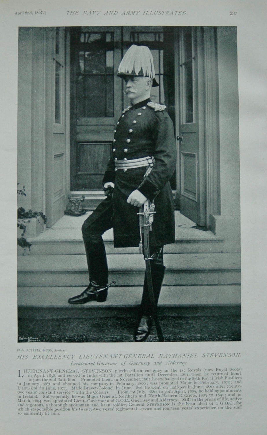 Lieutenant-General Nathaniel Stevenson - 1897